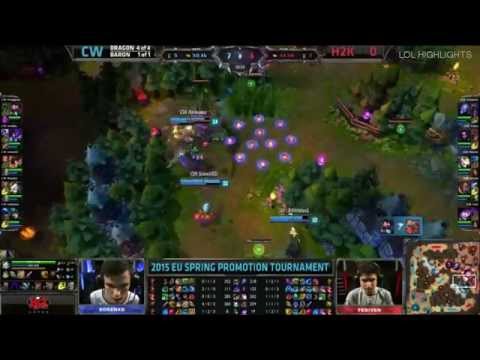LoL Highlights   Copenhagen Wolves vs H2K Gaming Game 1 S5 EU LCS Spring Promotion Bo5 Highlights CW