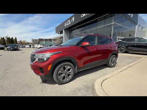2024 Kia Seltos in Red for sale at Clarington Kia in Bowmanville, ON