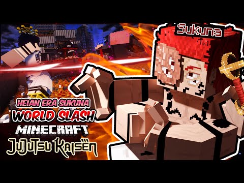 Heian Era Sukuna's WORLD SLASH and Divine Flame OPEN is GODLIKE in Minecraft Jujutsu Kaisen!