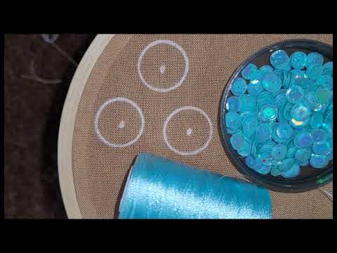 Beads and Sequence  Flower embroidery   💕 Easy Tutorials