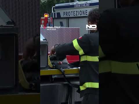 Violent storms strike central Europe following intense heatwave #shorts #nocomment #weather