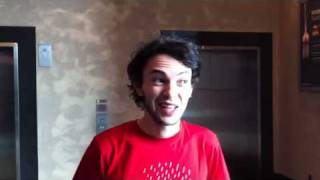 Andrew Whiteoak tells a joke at the SKYCITY Theatre