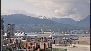 LIVE: Vancouver Webcam | Cruise Ship Departures, Sunset, Vancouver Harbour, False Creek #livestream