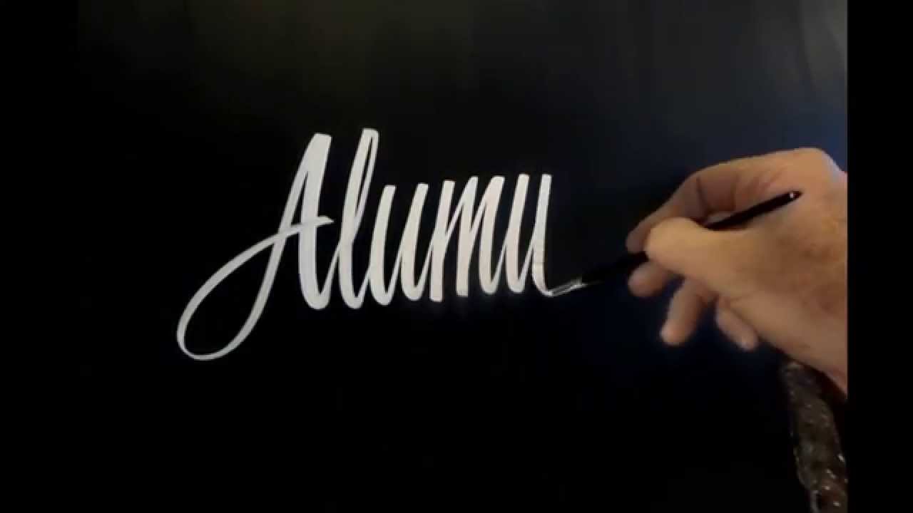 How to write Brush Script Hand Lettering