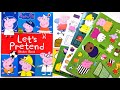 Peppa Pig Let S Pretend Sticker Scenes Book For Kids ️小豬佩奇各行各業場景貼紙書
