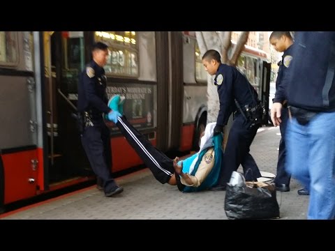 Immobilized Man Pulled from Bus by S.F.P.D. (4K UHD)
