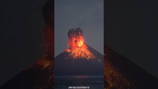 INCREDIBLE KRAKATOA VOLCANO ERUPTION 🌋 | INDONESIA | ANAK KRAKATOA 2018 | NATURE IN 4K #shorts
