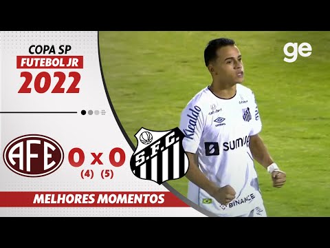 Gols e lances de Ferroviária-SP x Santos