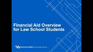 opening screen that reads Financial Aid Overview for Law School Students