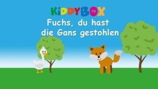 Fuchs, du hast die Gans gestohlen - Kinderlieder zum Mitsingen - (KIDDYBOX.TV) Karaoke Lyric