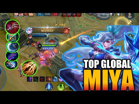 MANIAC!!  MIYA OFFLANE LATE GAME MONSTER - TOP GLOBAL MIYA GAMEPLAY ~ MOBILES LEGENDS BANG BANG