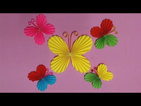 How to Make Butterfly with Color Paper | DIY Paper Butterflies Making Video