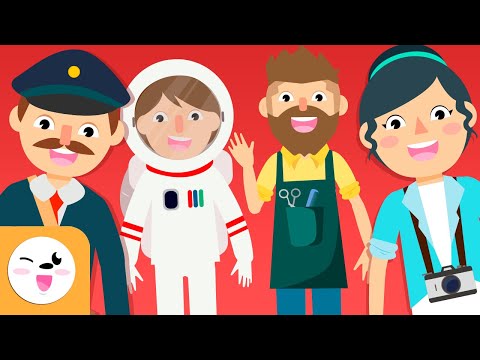 Part of a video titled Jobs and Occupations - Vocabulary for Kids - Compilation - YouTube