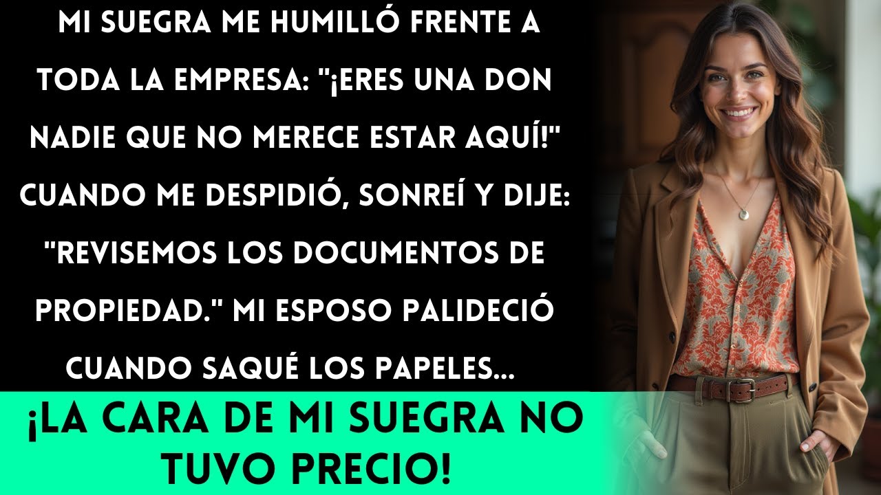 Mi Suegra Me Expulsó de la Empresa Familiar, Pero Mi Secreto Lo Cambió Todo.