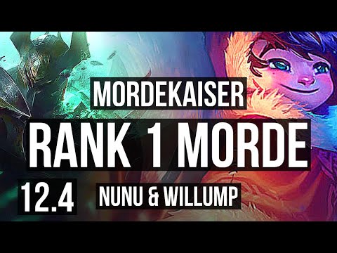 MORDEKAISER vs NUNU & WILLUMP (JNG) | Rank 1 Morde, Godlike | BR Challenger | 12.4