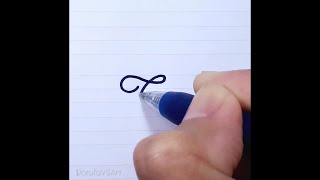 How to Write Letter T t in Cursive Writing for Beginners | French Cursive Handwriting