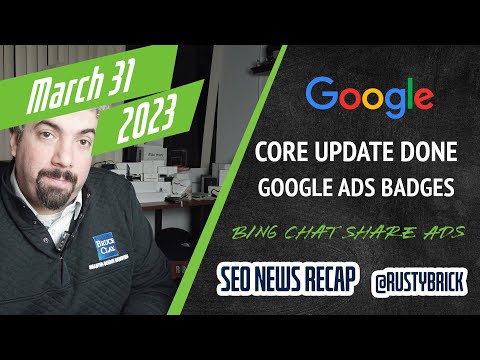 Search News Buzz Video Resumen: Google Core Update Listo, Bing Chat para compartir ingresos publicitarios, Consola de búsqueda, insignias publicitarias y mucho más