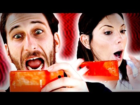 Menschen in Zeitlupe erschrecken