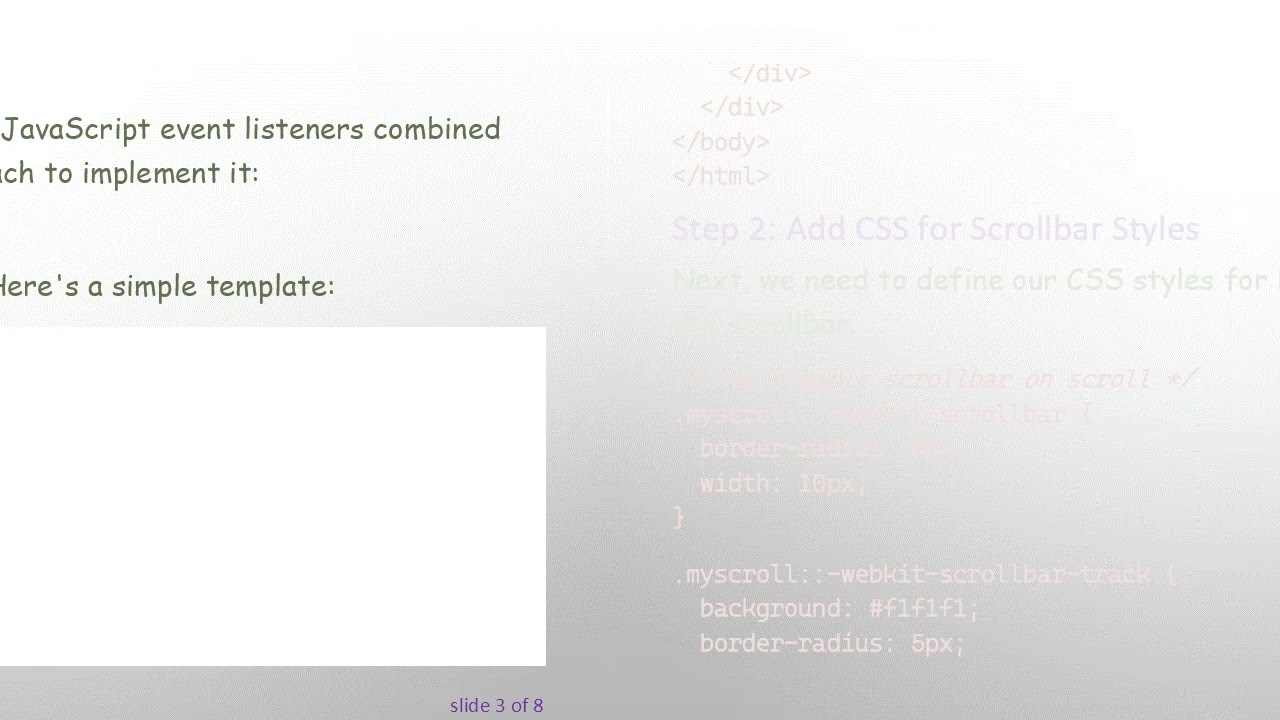 Mastering Scroll Behavior: Hide and Show Scrollbars with JavaScript and CSS