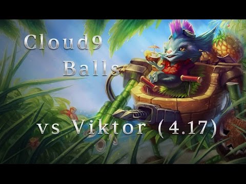 Colud9 Balls Rumble TOP vs Viktor in Korea Season 4 (4.17) League of Legends LoL Pro SoloQ