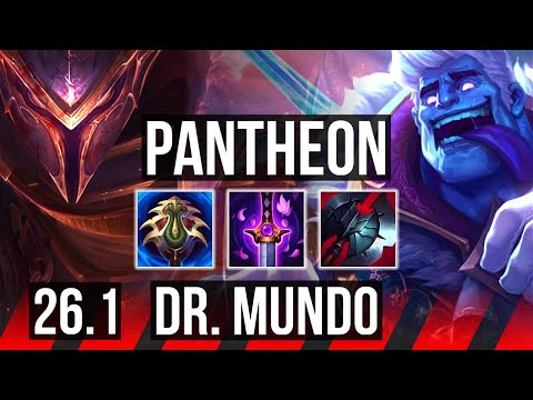 PANTHEON vs DR. MUNDO (TOP) | 46K damage, Good KDA: 13/2/9 | KR Master | 26.1
