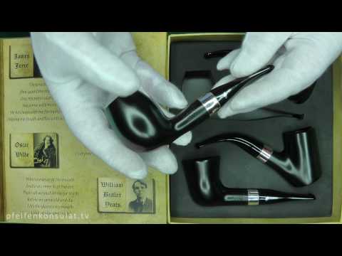 Peterson "The Writers Collection" 4er Set Limited Edition ebony 9mm 3960 @Pipe-Embassy.com