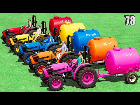 TRANSPORTING & SPREADING with MINI DEUTZ FAHR TRACTORS & BIG HONDA MOTOR! #78