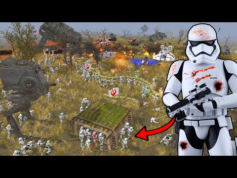 Most Brutal FIRST ORDER Army INVASION Ever! - Men of War: Star Wars Mod Battle Simulator