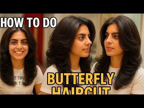 Butterfly 🦋 hair cut tutorial// step-by-step butterfly Haircut ￼