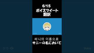 【日本語訳】サニー・ブリスコーのボイスツイート（6/15）