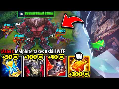 The enemy picked a full AD team, so I stacked Armor on Malphite (ASHE COULD NOT PLAY)