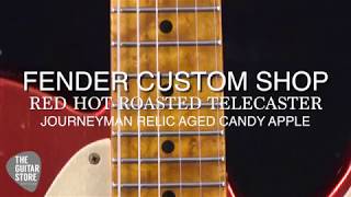 Video thumbnail for FENDER CUSTOM SHOP RED HOT ROASTED TELECASTER JOURNEYMAN RELIC AGED CANDY APPLE CZ530756 by Quimper Sound Records and Guitars