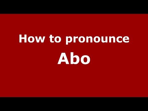 How to pronounce Abo (French/France) - PronounceNames.com