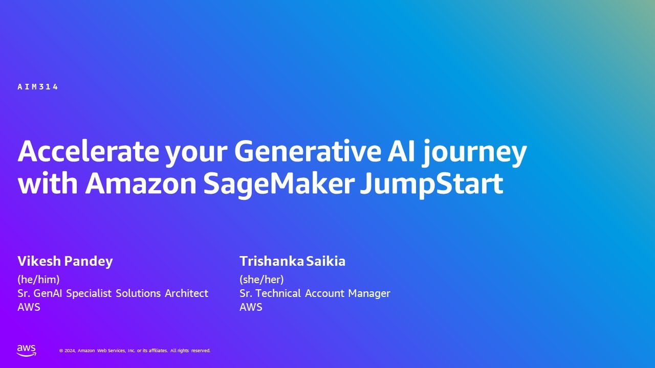 AWS Summit London 2024 - Accelerate your GenAI journey with Amazon SageMaker JumpStart (AIM314)