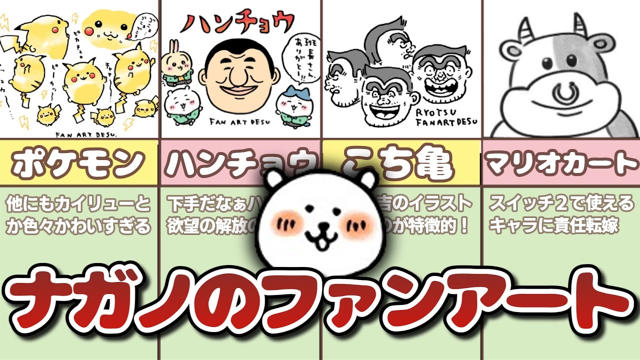 【画伯】ナガノ先生の可愛いファンアート集まとめてみた！