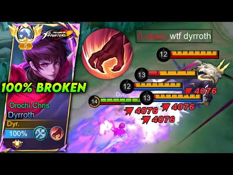 FINALLY NEW BEST 1 HIT BUILD FOR JUNGLE DYRROTH!! 100% BROKEN (MUST TRY) - MLBB