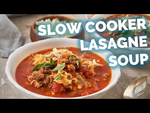 Lasagne Soup Recipe for the Slow Cooker | High-Protein & Delicious