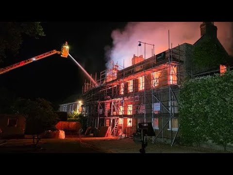 Massive Fire Devastates Historic Mansion in North London