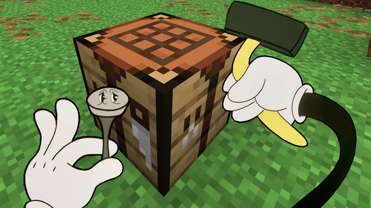 e se o MINECRAFT fosse no mundo de CUPHEAD