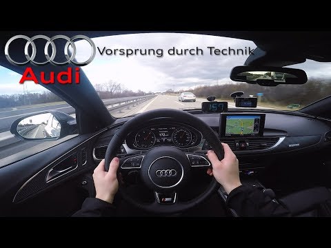 2017 Audi A6 Bi-Turbo Competition (326Hp) POV- Top speed on Autobahn ✔
