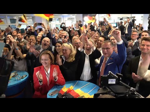 Video Thumbnail: Germany's far-right AFD leaders cheer as exit polls published | AFP