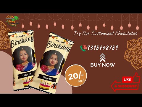 Customized Chocolates | Tasty chikki customized chocolates @SrimayiHomeFoods