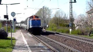 preview picture of video 'MaK 212 der NBE im Bahnhof Radbruch bei Lüneburg'