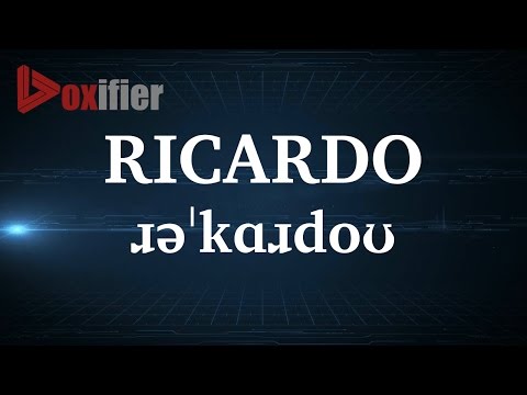 English Pronunciation of Ricardo - Voxifier.com