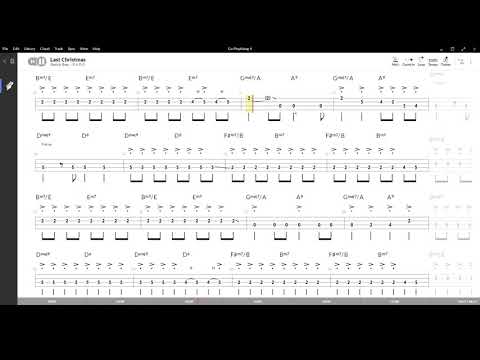 Last Christmas ( Wham ) ,Tablatura e base Senza Basso - Backing bass track - NO BASS