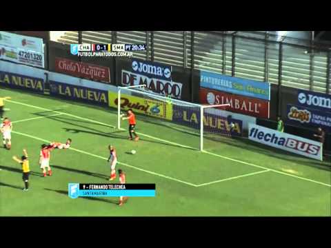 Telechea y una tarde inolvidable. Chacarita 1 - Santamarina 3. Fecha 12. B Nacional 2015. FPT.