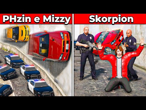 PROFISSIONAIS ME ENSINAM A DAR FUGA no GTA 5 rp!! (Ft. Mizzy e PH)