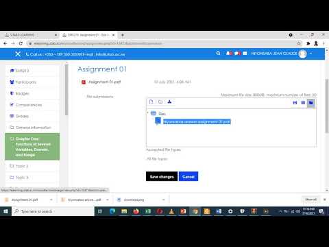 How to Submit an Upload File Assignment in Moodle. (UTAB E-learning System)