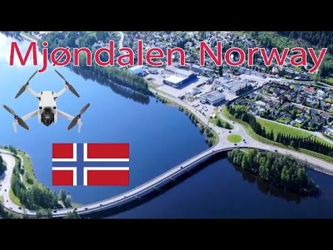 Mjøndalen Norway with Drone