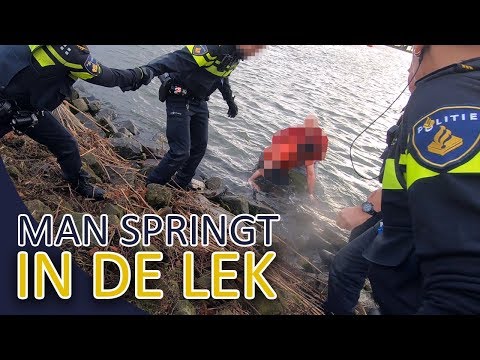 Politie - Persoon in het water gesprongen - Weekenddienst op de motor.